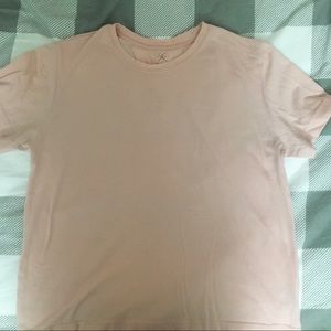 pacsun light pink slightly cropped t shirt